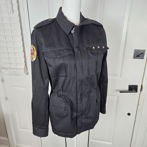 Zadig & Voltaire Kayak Mili Skull Jacket Small Black Goth Grunge Utility - Picture 14 of 16